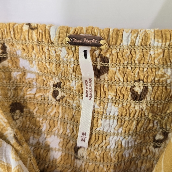 New Free People Rosalee Midi Sun Dress Medium Yellow Sundress - Picture 5 of 7